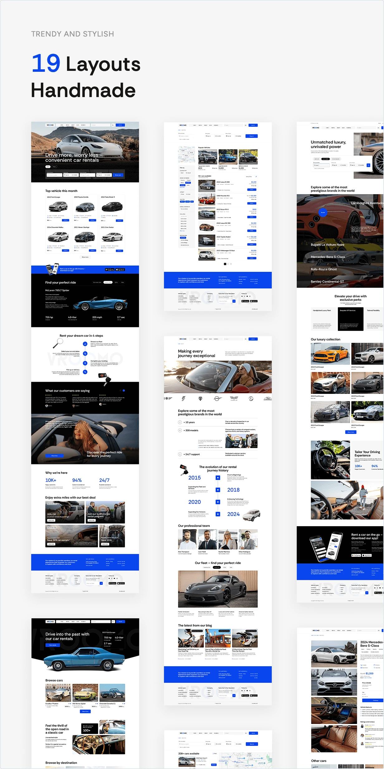 Vroomo – Car Rental Responsive HTML Template